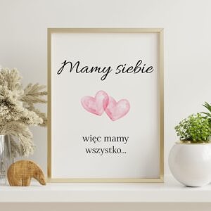 Nowoczesny plakat MAMY SIEBIE w formacie A4