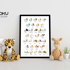 Alfabet pisany plakat edukacyjny