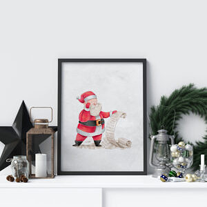Plakat świąteczny Mikołaj