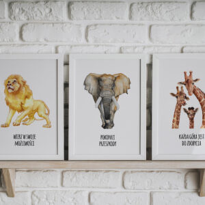 plakaty motywacyjne dla dzieci safari